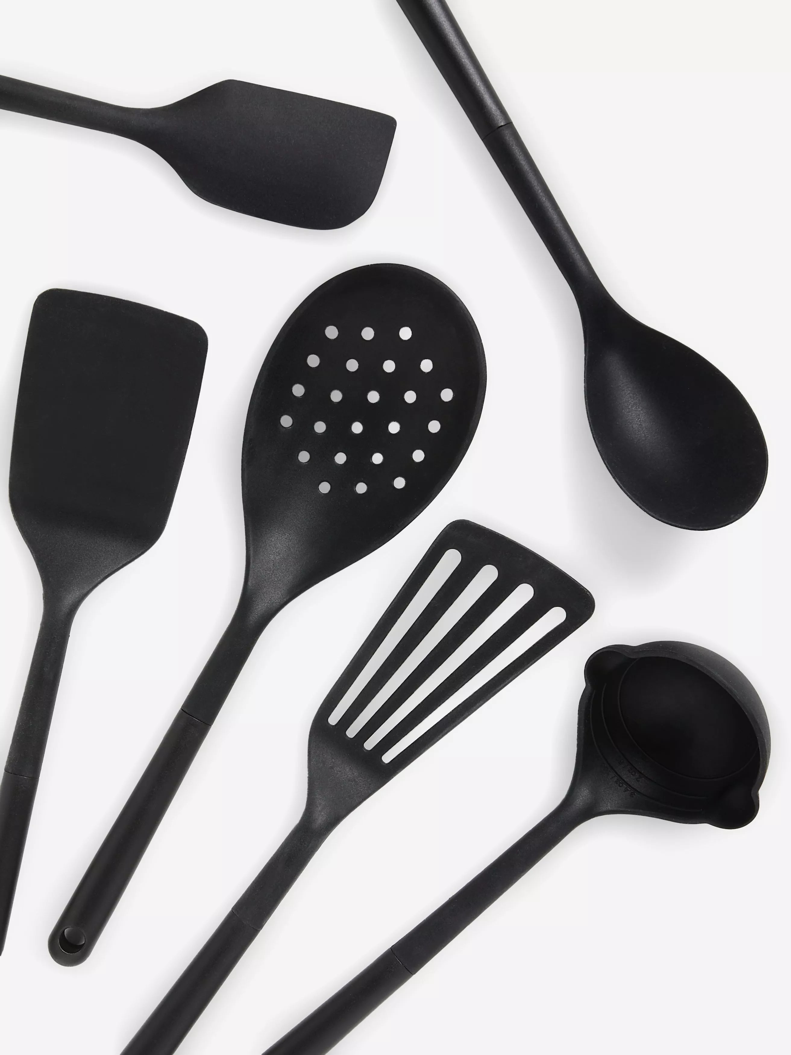 John Lewis silicone kitchen utensil set of 6 black (British brand)
