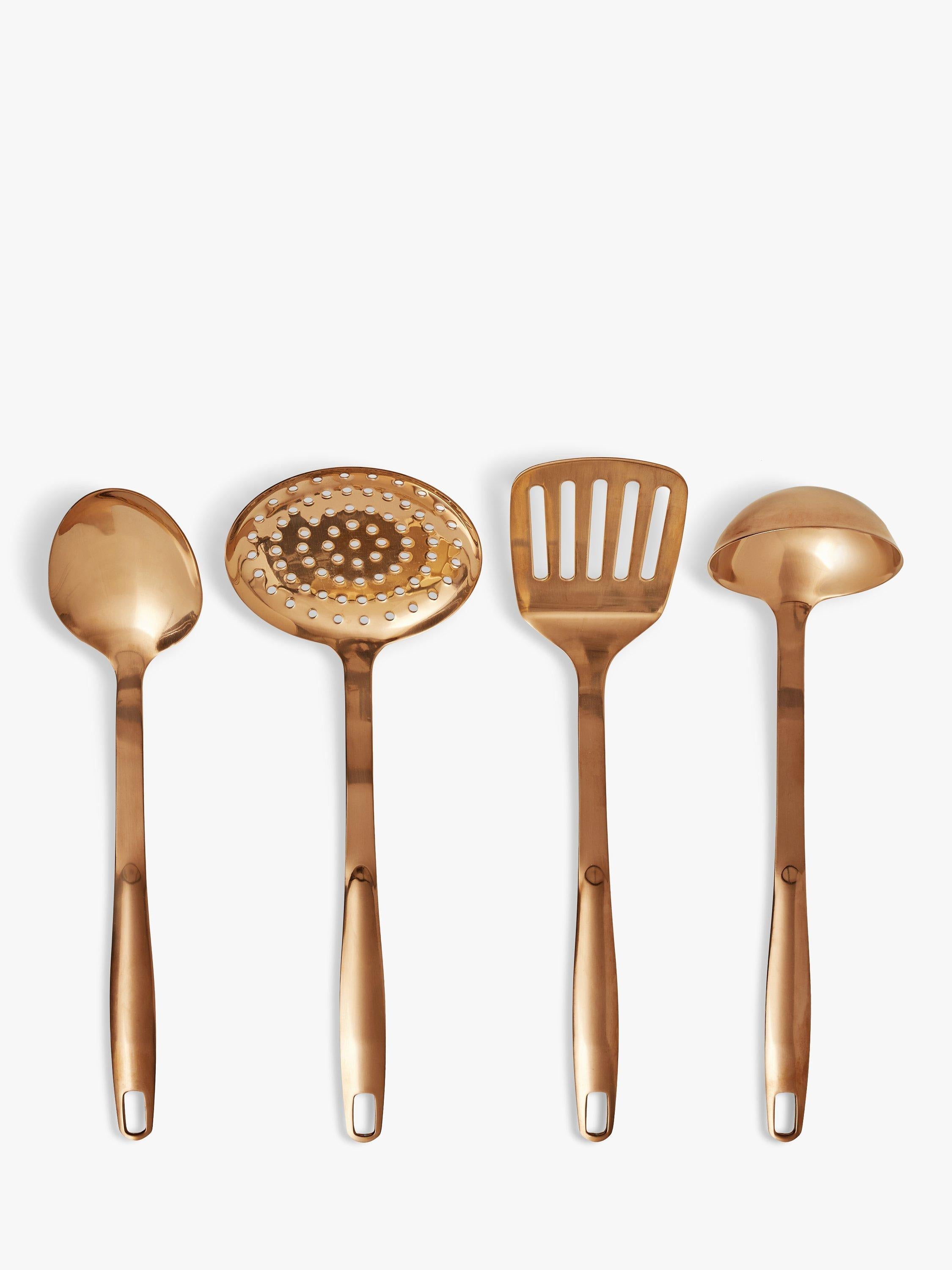 John Lewis copper kitchen utensils set of 4, UK version