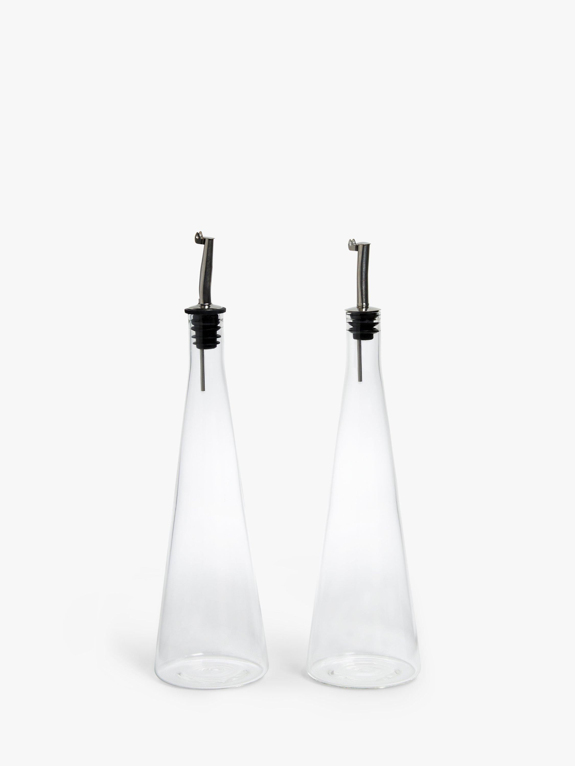 John Lewis clear glass oil and vinegar drizzler set, UK version