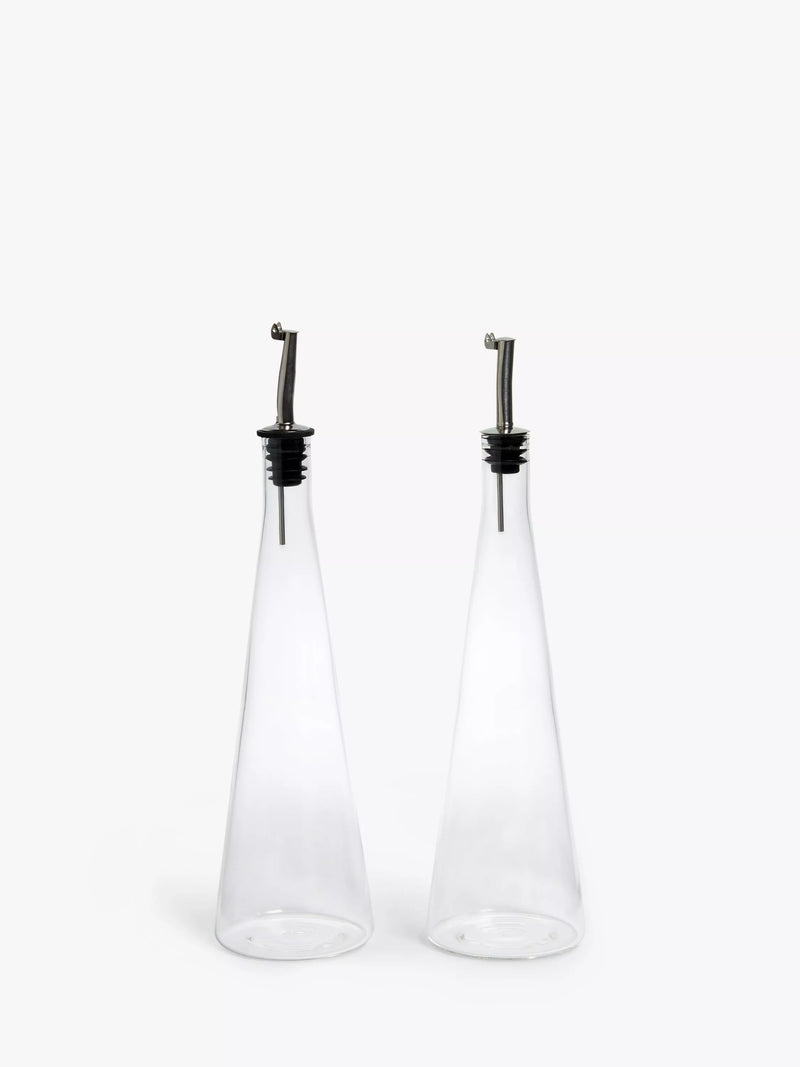 John Lewis clear glass oil and vinegar drizzler set, UK version