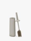 Joseph Joseph flexible triple-action toilet brush with smart holder in Ecru, UK version