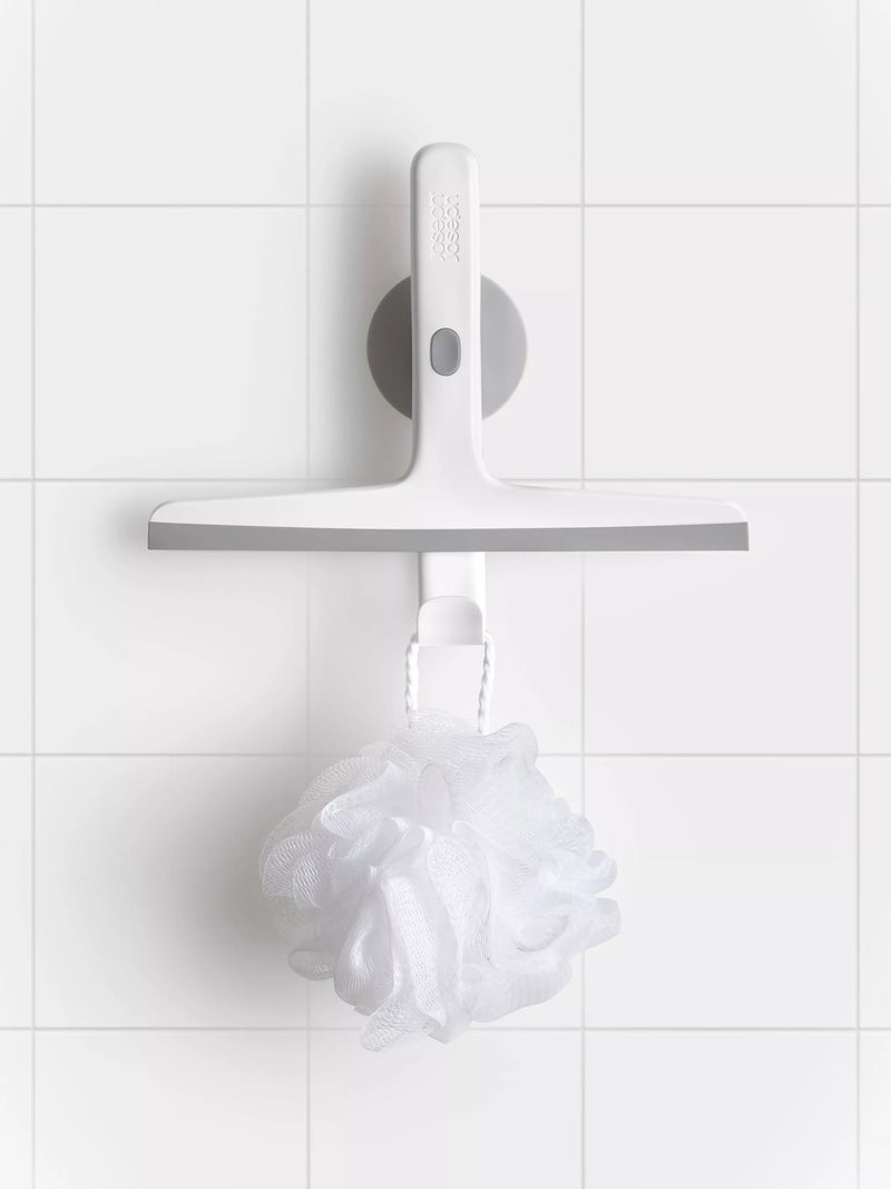 Joseph Joseph compact shower squeegee with storage holder, grey, UK version