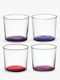 LSA International glass tumblers set of 4 310ml coloured base, UK version