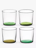 LSA International glass tumblers set of 4 310ml coloured base, UK version