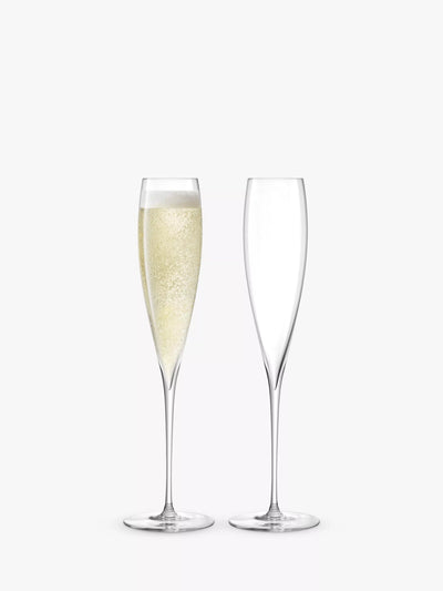 John Lewis LSA International Savoy Clear Champagne Flutes 200ml (Set of 2)- Buy online at McGrocer