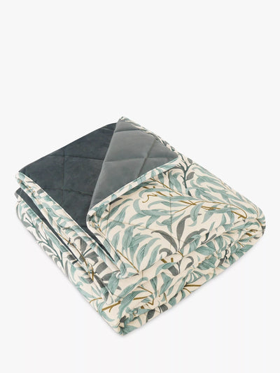 John Lewis Morris & Co. Willow Bough Print Pet Blanket Green- Buy online at McGrocer