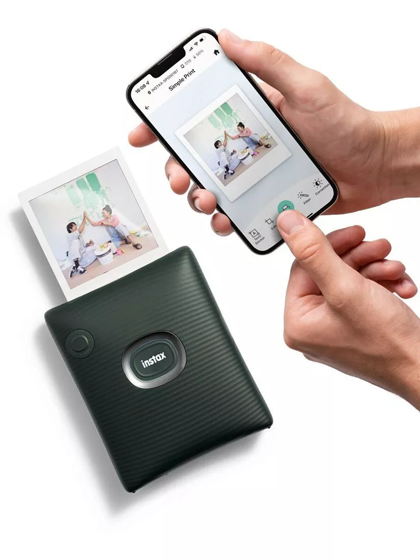 Instax SQUARE Link mobile photo printer Midnight Green, imported from the UK