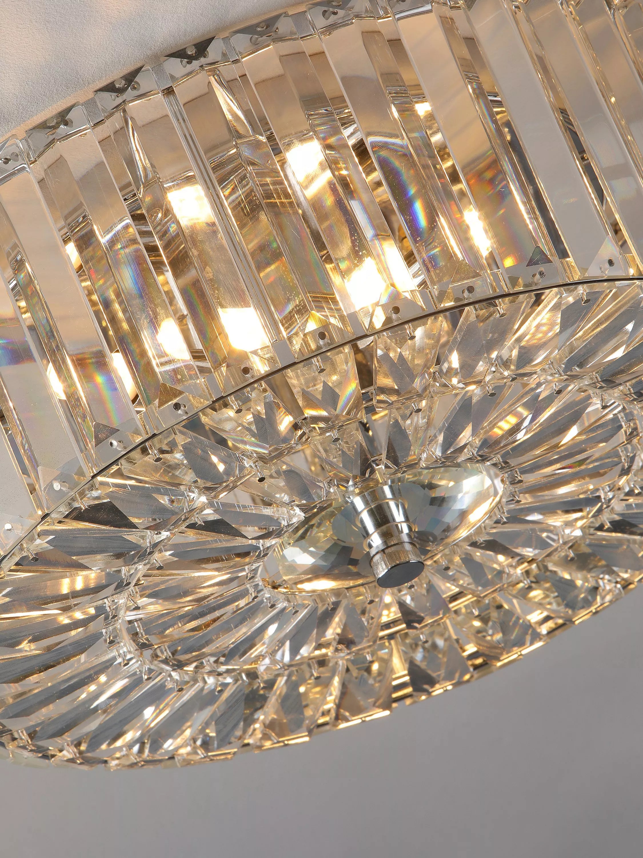 Laura Ashley Fernhurst flush ceiling light polished chrome - British product