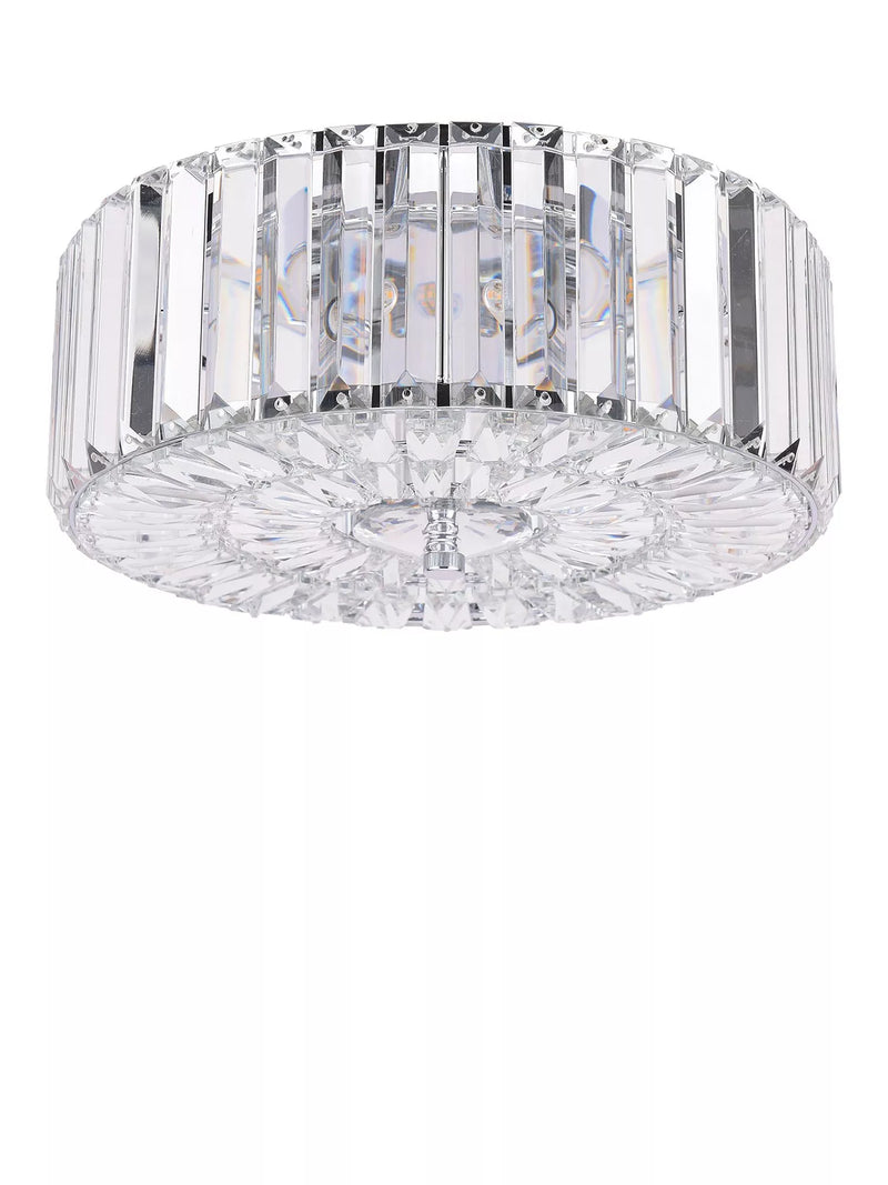 Laura Ashley Fernhurst flush ceiling light polished chrome - British product