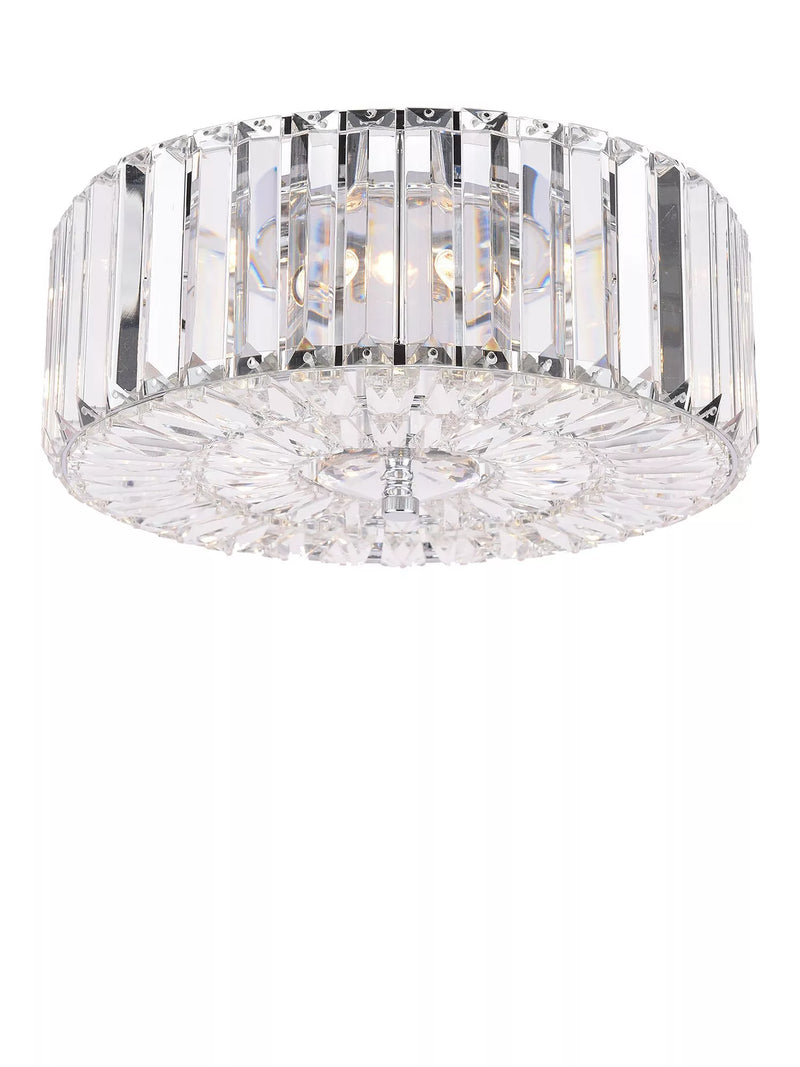 Laura Ashley Fernhurst flush ceiling light polished chrome - British product