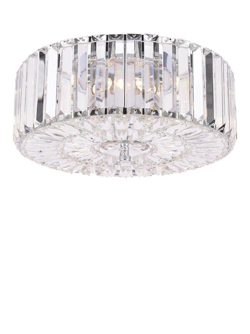 Laura Ashley Fernhurst flush ceiling light polished chrome - British product