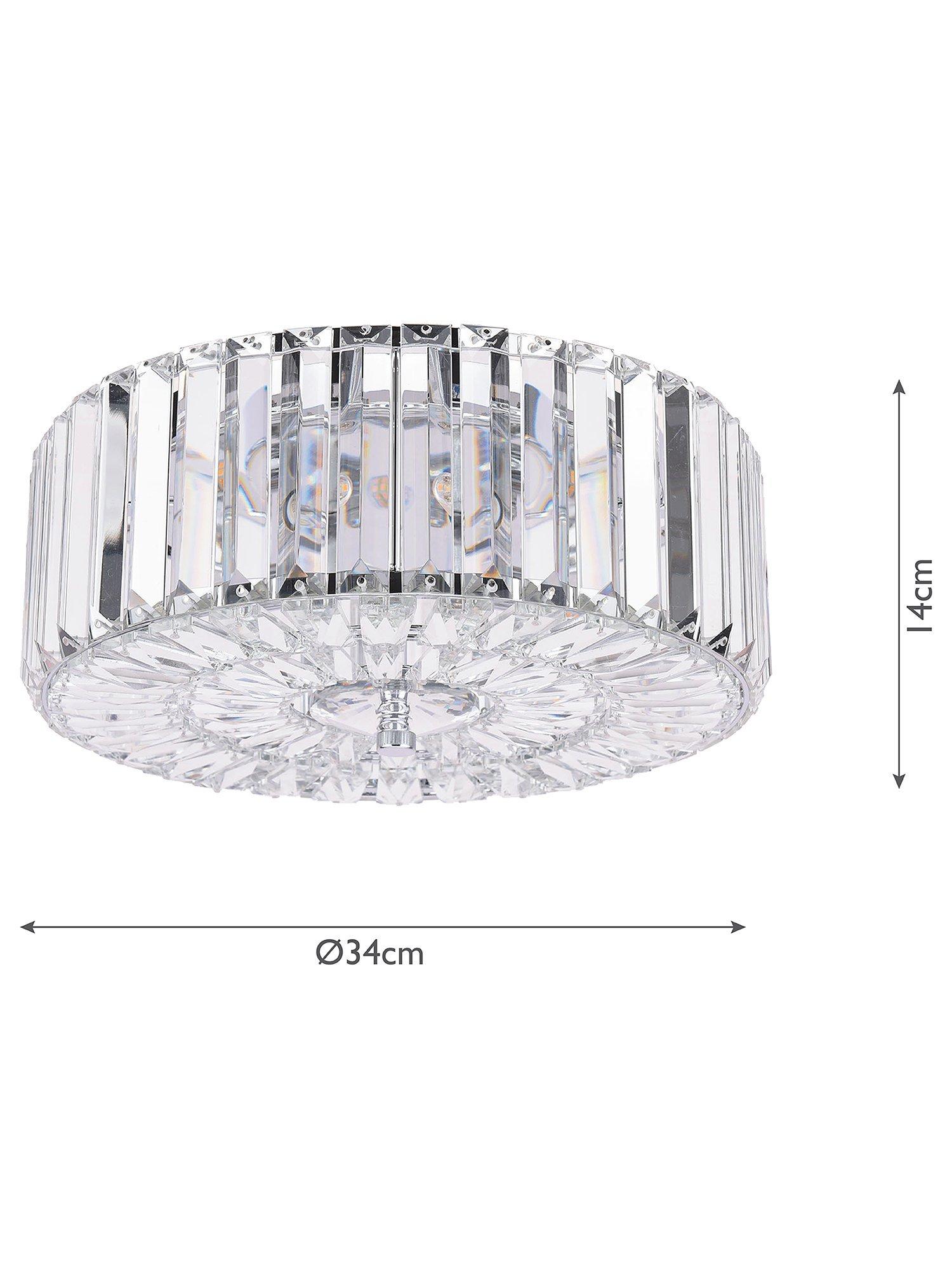 Laura Ashley Fernhurst flush ceiling light polished chrome - British product