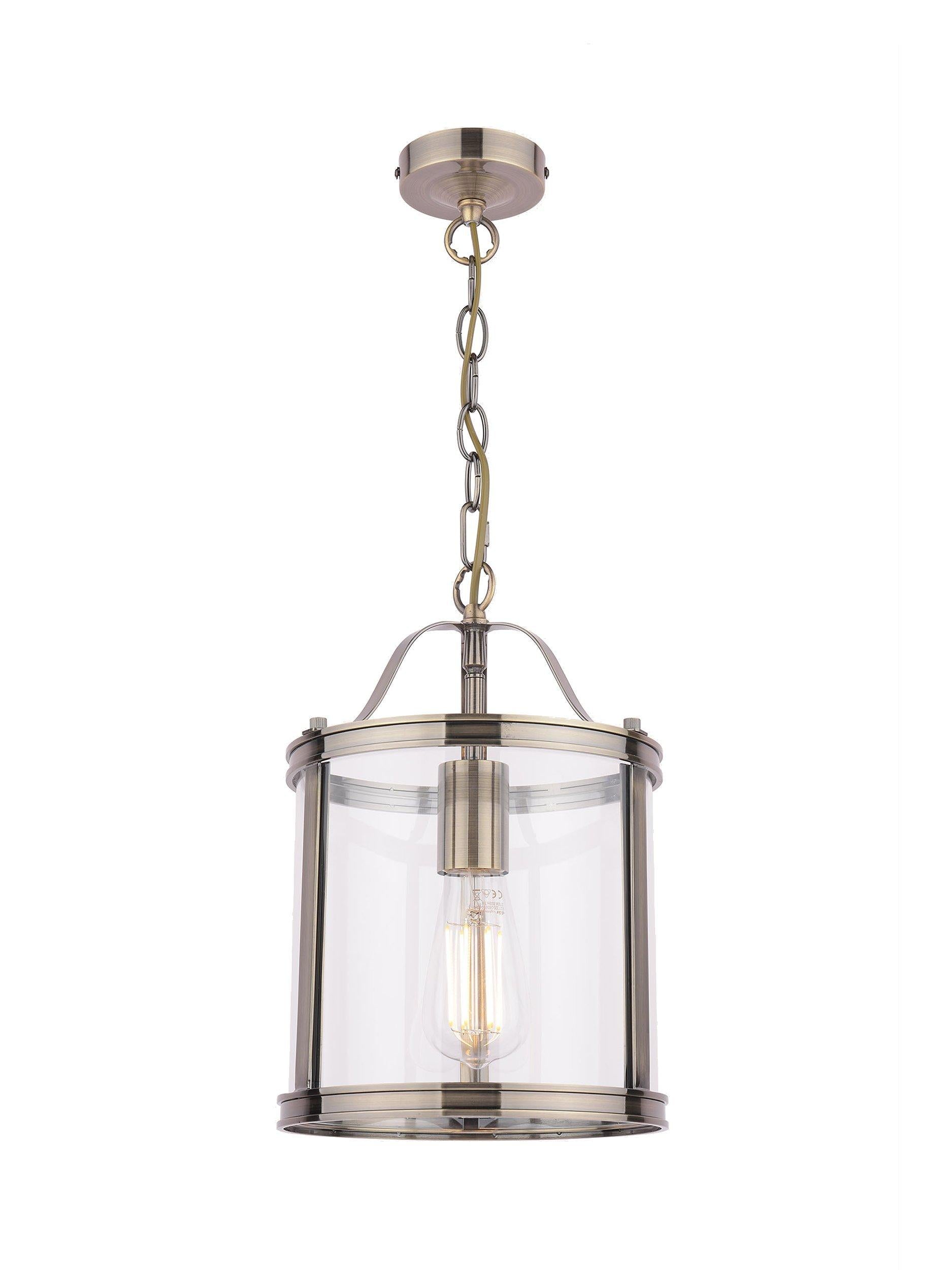 Laura Ashley pendant ceiling light in antique brass, UK version