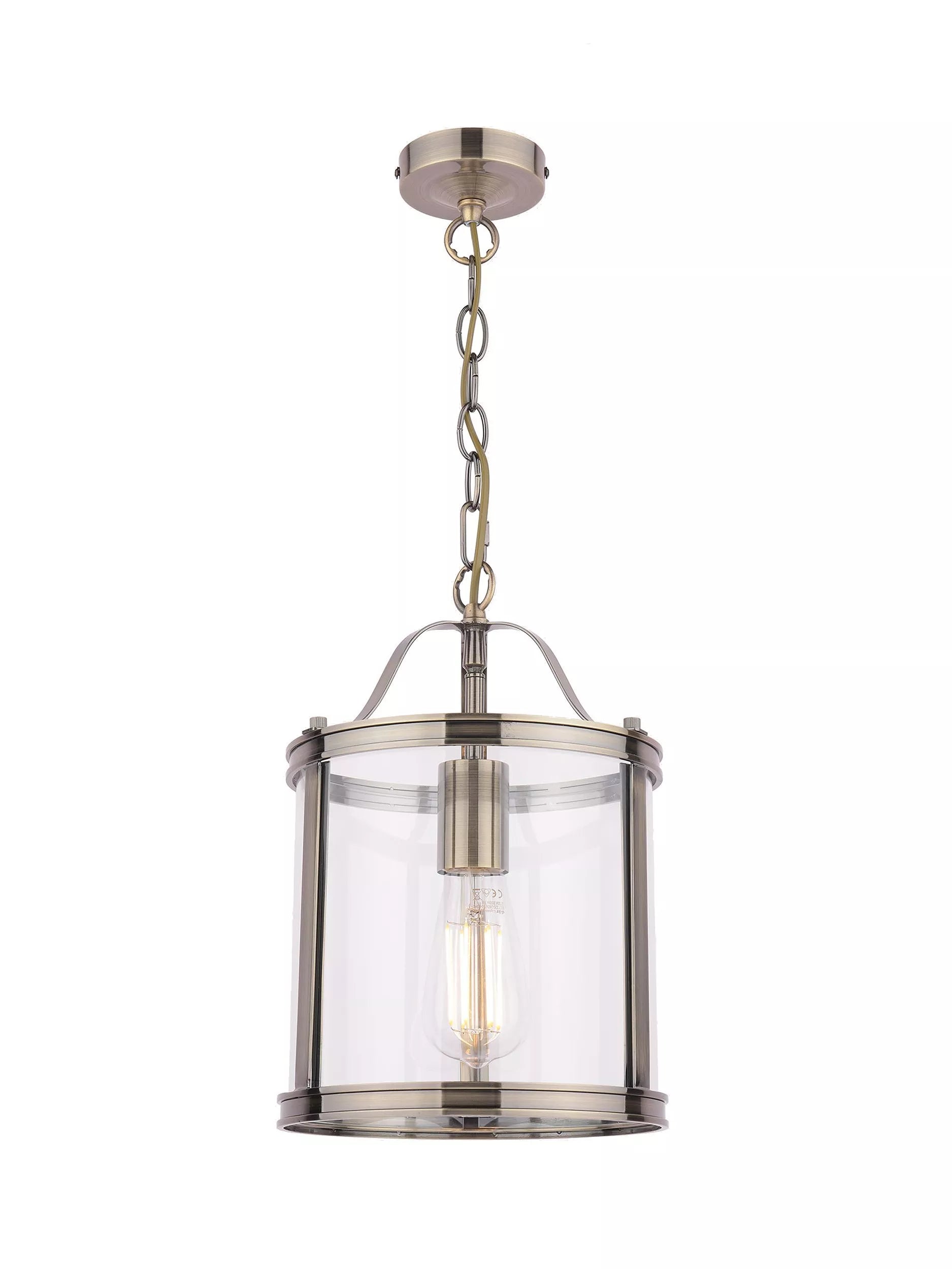 Laura Ashley pendant ceiling light in antique brass, UK version
