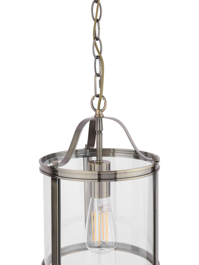 Laura Ashley pendant ceiling light in antique brass, UK version