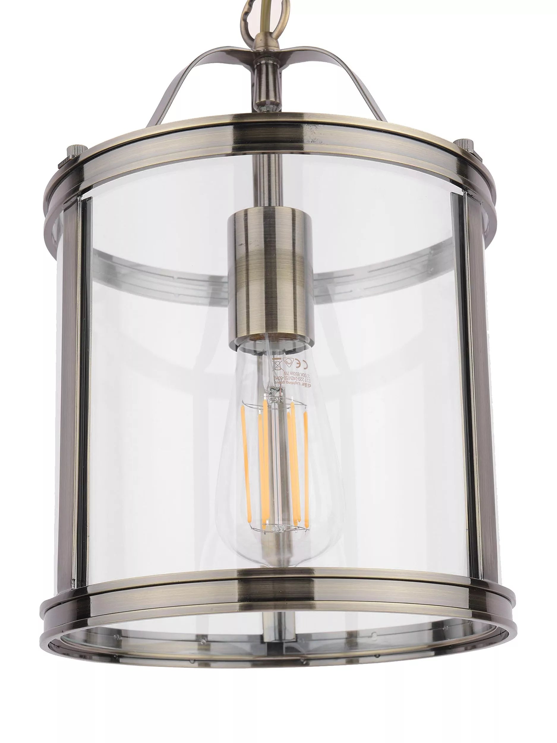 Laura Ashley pendant ceiling light in antique brass, UK version
