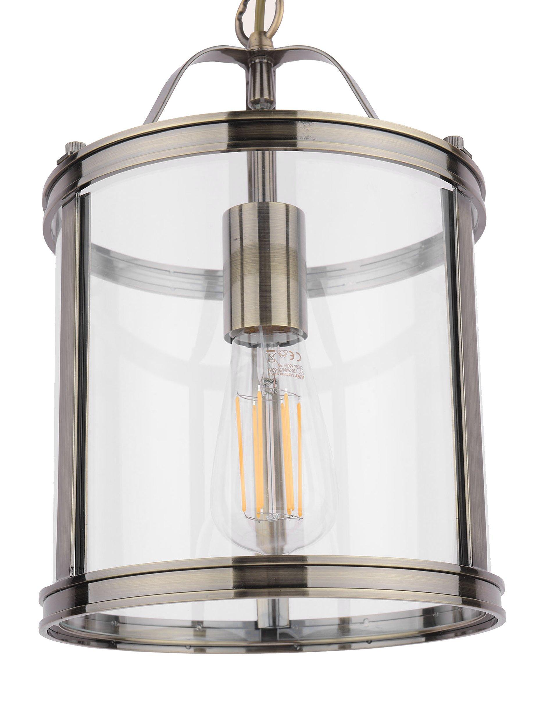 Laura Ashley pendant ceiling light in antique brass, UK version