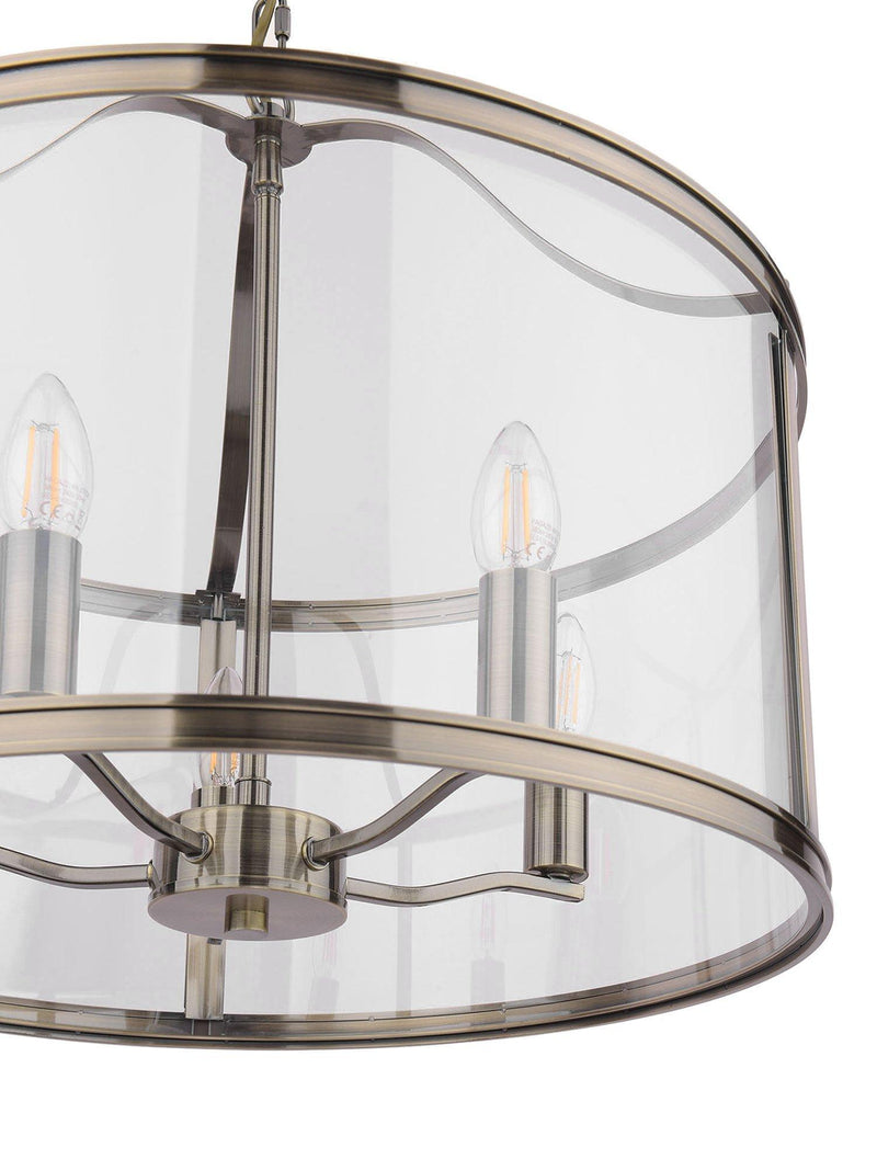 Laura Ashley Harrington ceiling light antique brass, imported from the UK