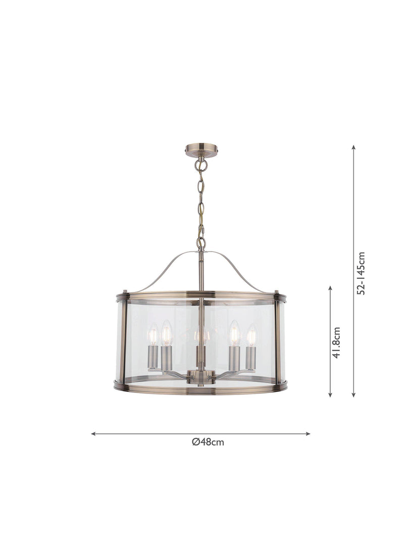 Laura Ashley Harrington ceiling light antique brass, imported from the UK