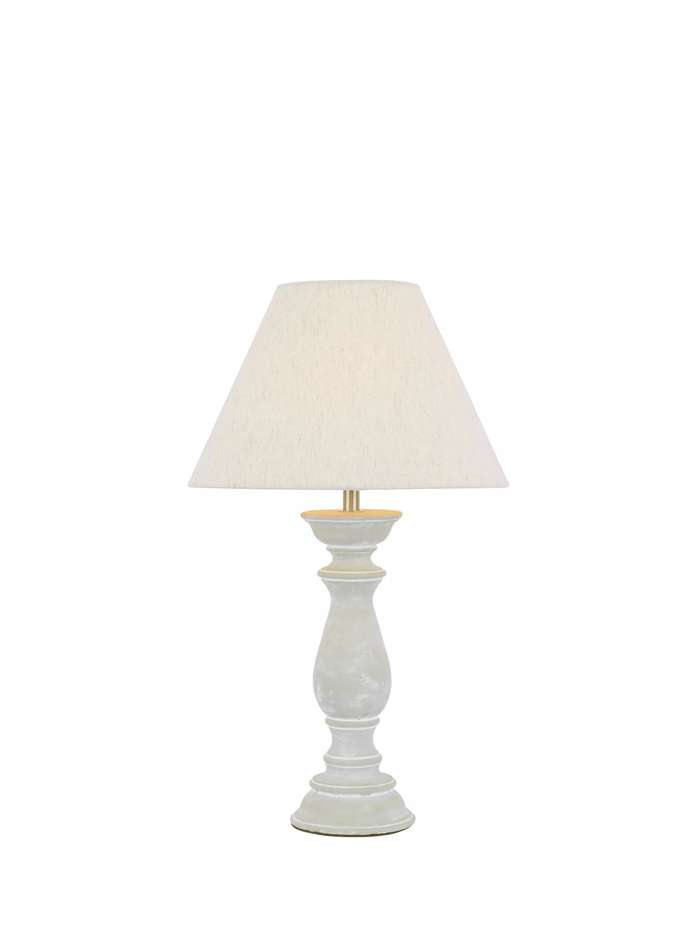 Laura Ashley Chedworth table lamp concrete base linen shade, UK version