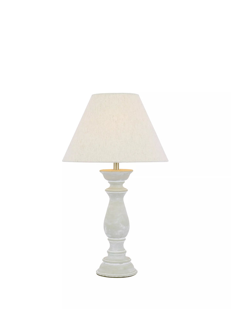 Laura Ashley Chedworth table lamp concrete base linen shade, UK version