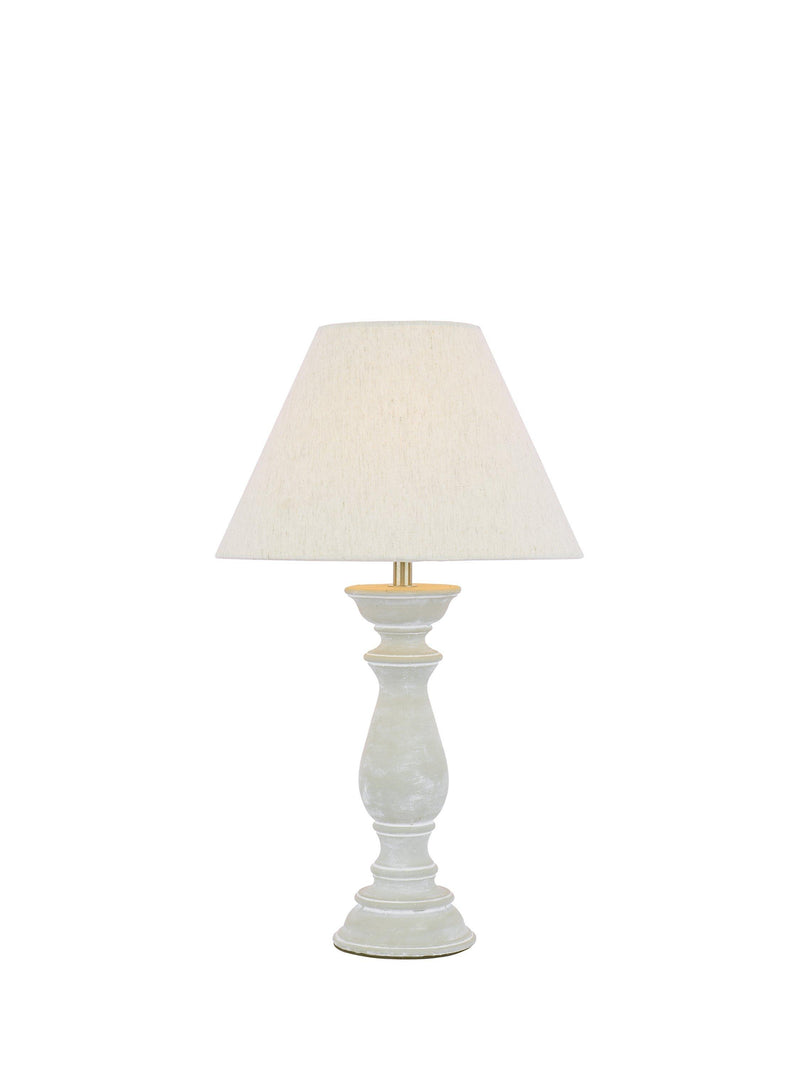 Laura Ashley Chedworth table lamp concrete base linen shade, UK version