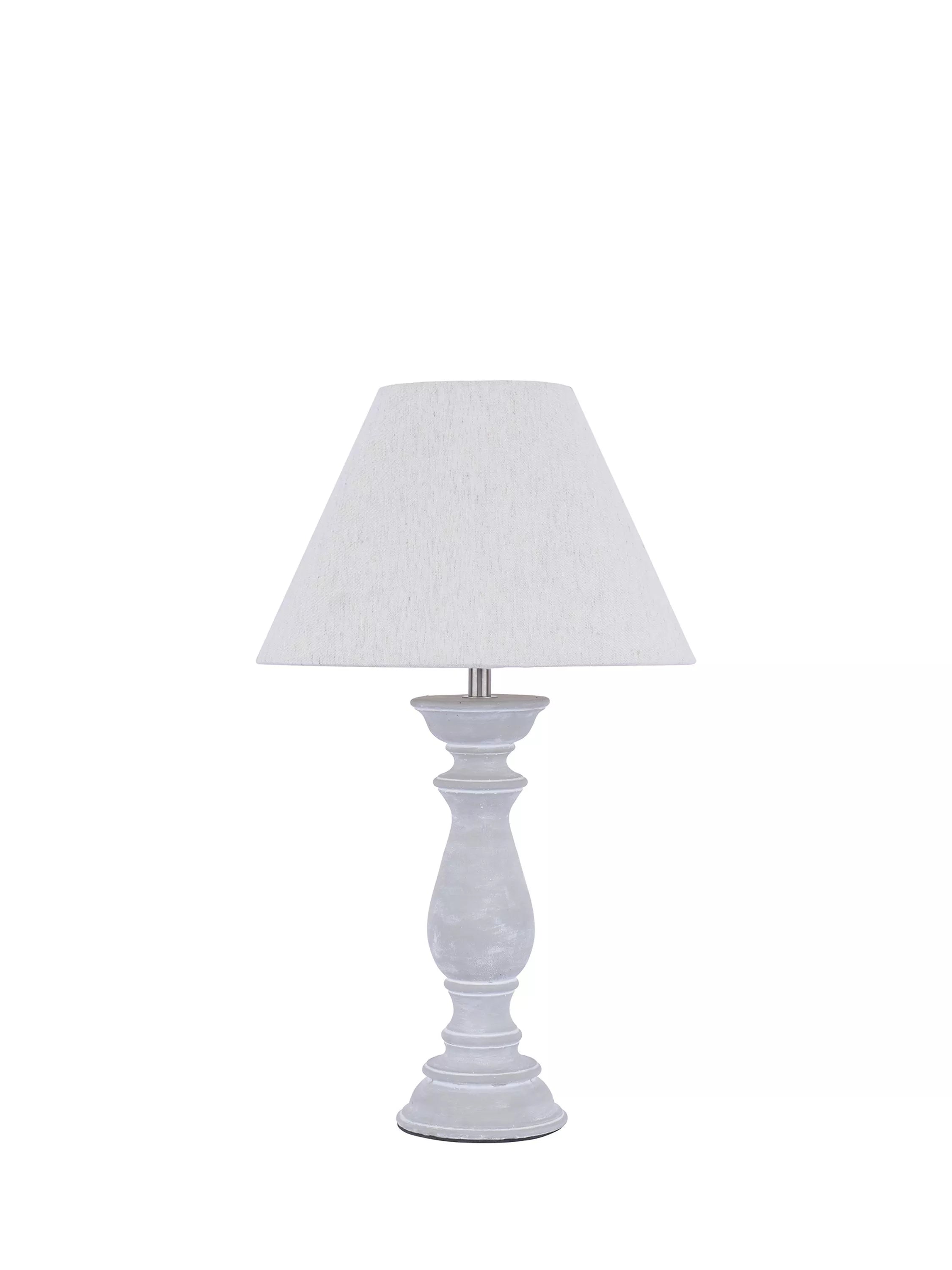 Laura Ashley Chedworth table lamp concrete base linen shade, UK version
