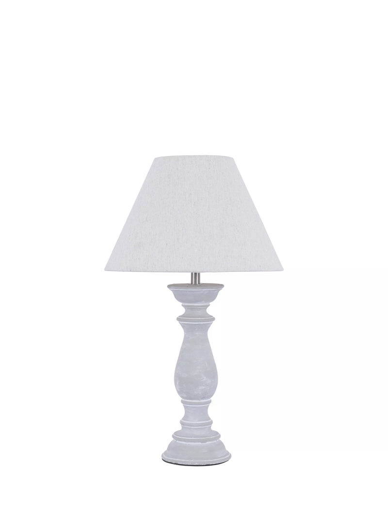 Laura Ashley Chedworth table lamp concrete base linen shade, UK version