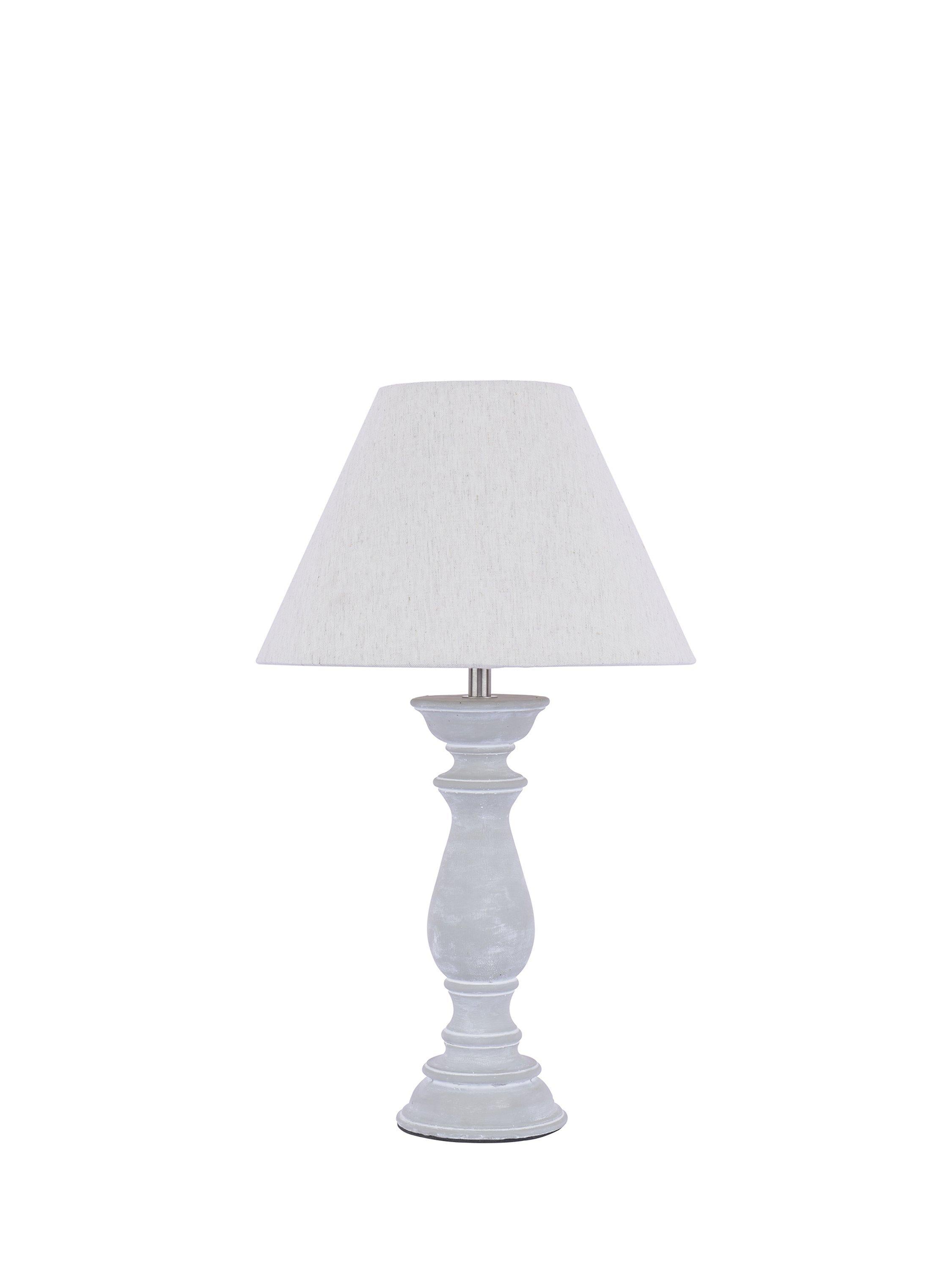 Laura Ashley Chedworth table lamp concrete base linen shade, UK version
