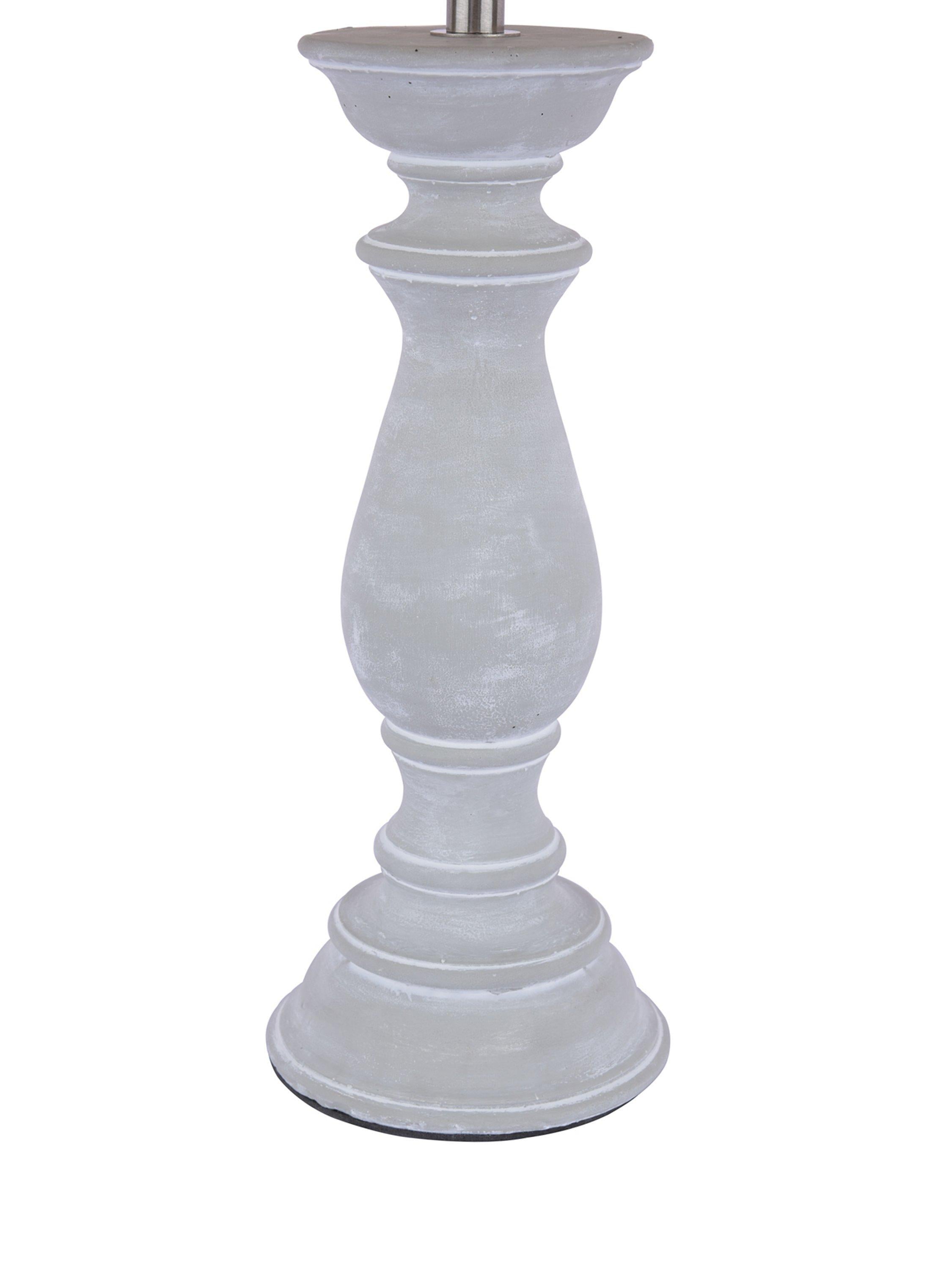 Laura Ashley Chedworth table lamp concrete base linen shade, UK version