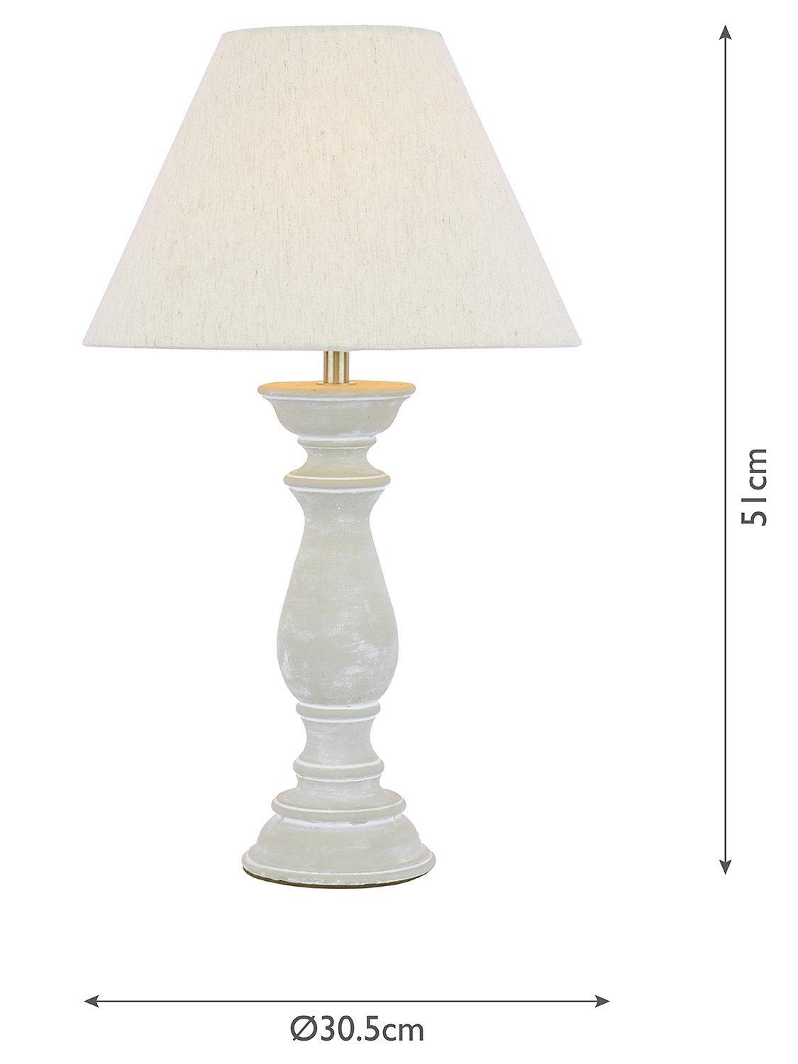 Laura Ashley Chedworth table lamp concrete base linen shade, UK version