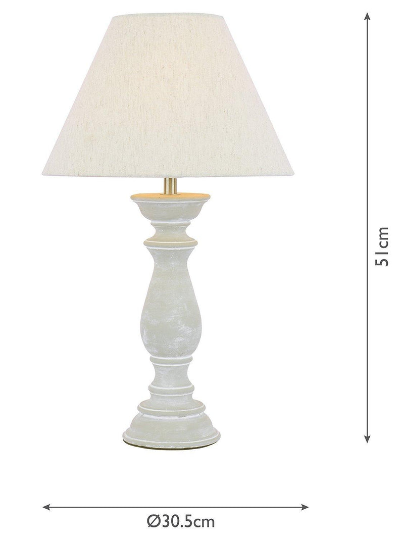 Laura Ashley Chedworth table lamp concrete base linen shade, UK version