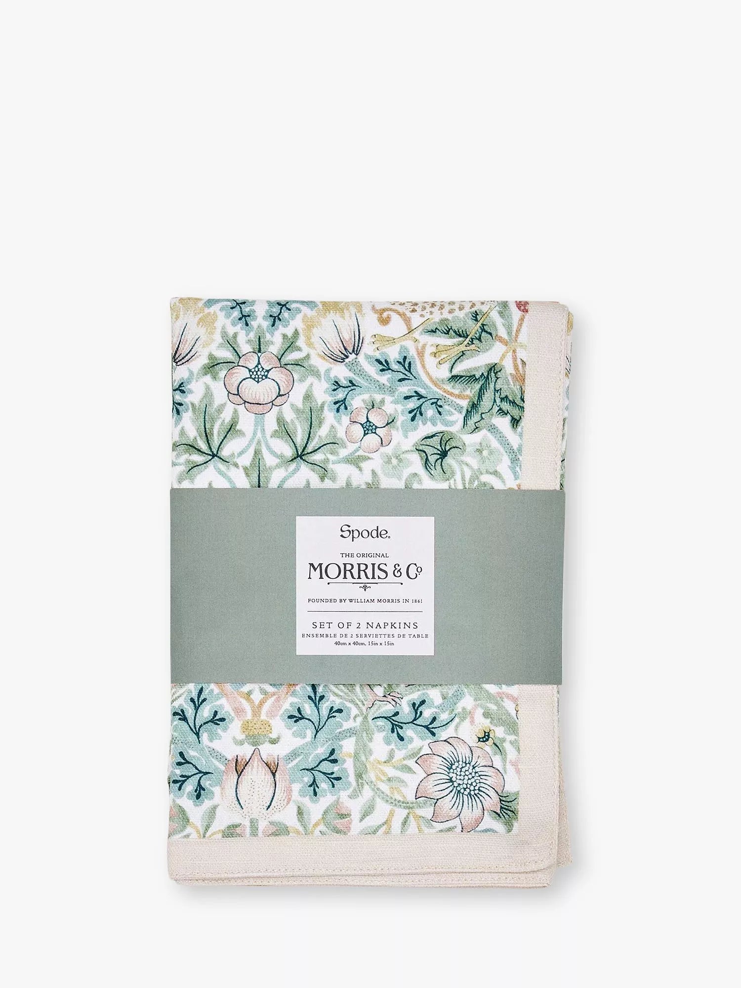 Morris & Co. Strawberry Thief cotton napkins set of 2 (British brand)