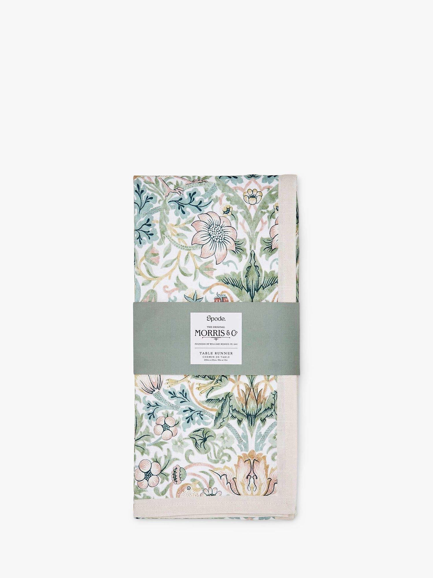 Morris & Co. Strawberry Thief table runner 250cm - British product