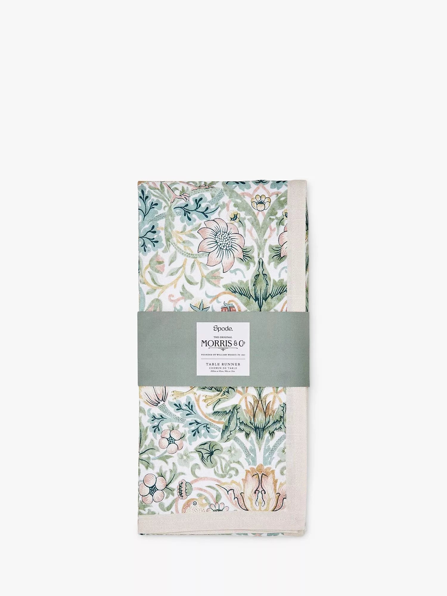 Morris & Co. Strawberry Thief table runner 250cm - British product
