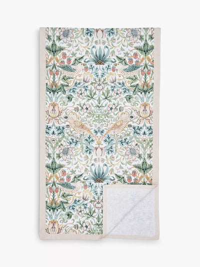 John Lewis Morris & Co. Strawberry Thief Cotton Table Runner, 250cm, Multi- Buy online at McGrocer