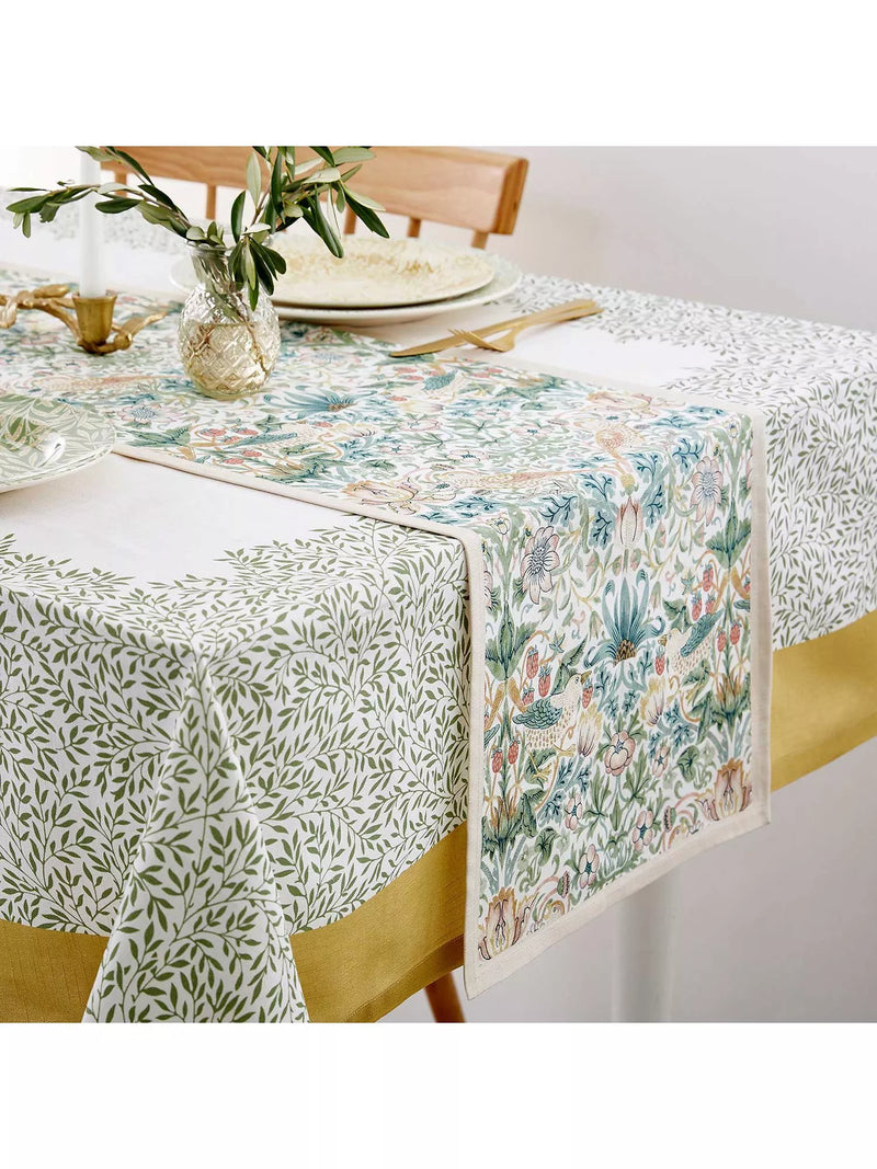 Morris & Co. Strawberry Thief table runner 250cm - British product