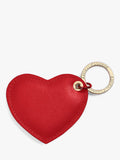 Aspinal of London heart keyring in scarlet (British brand)