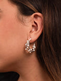 Dower & Hall pearl hoop earrings 2.8 cm - British product