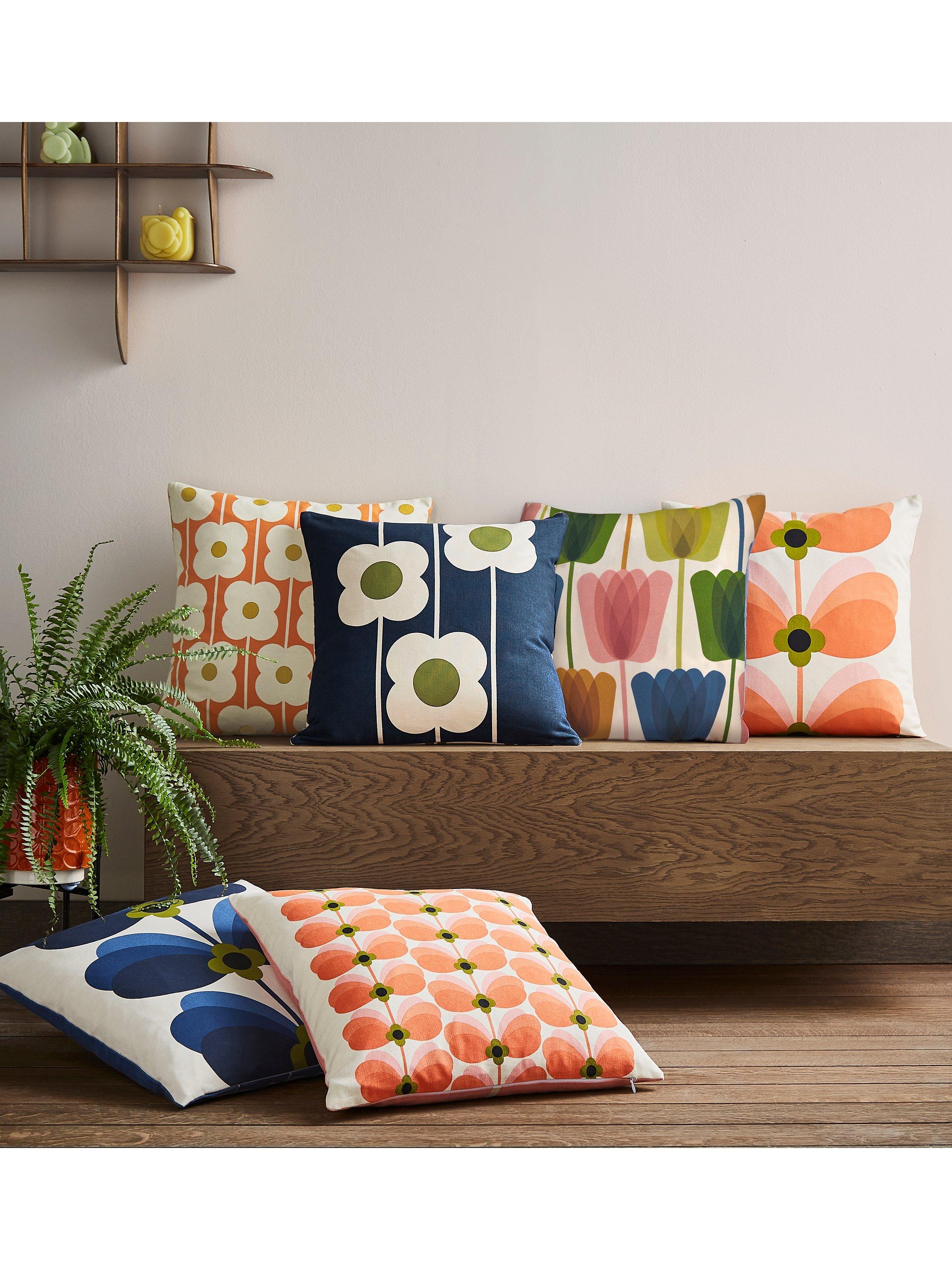Orla Kiely Abacus Flower cushion 45x45cm, imported from the UK