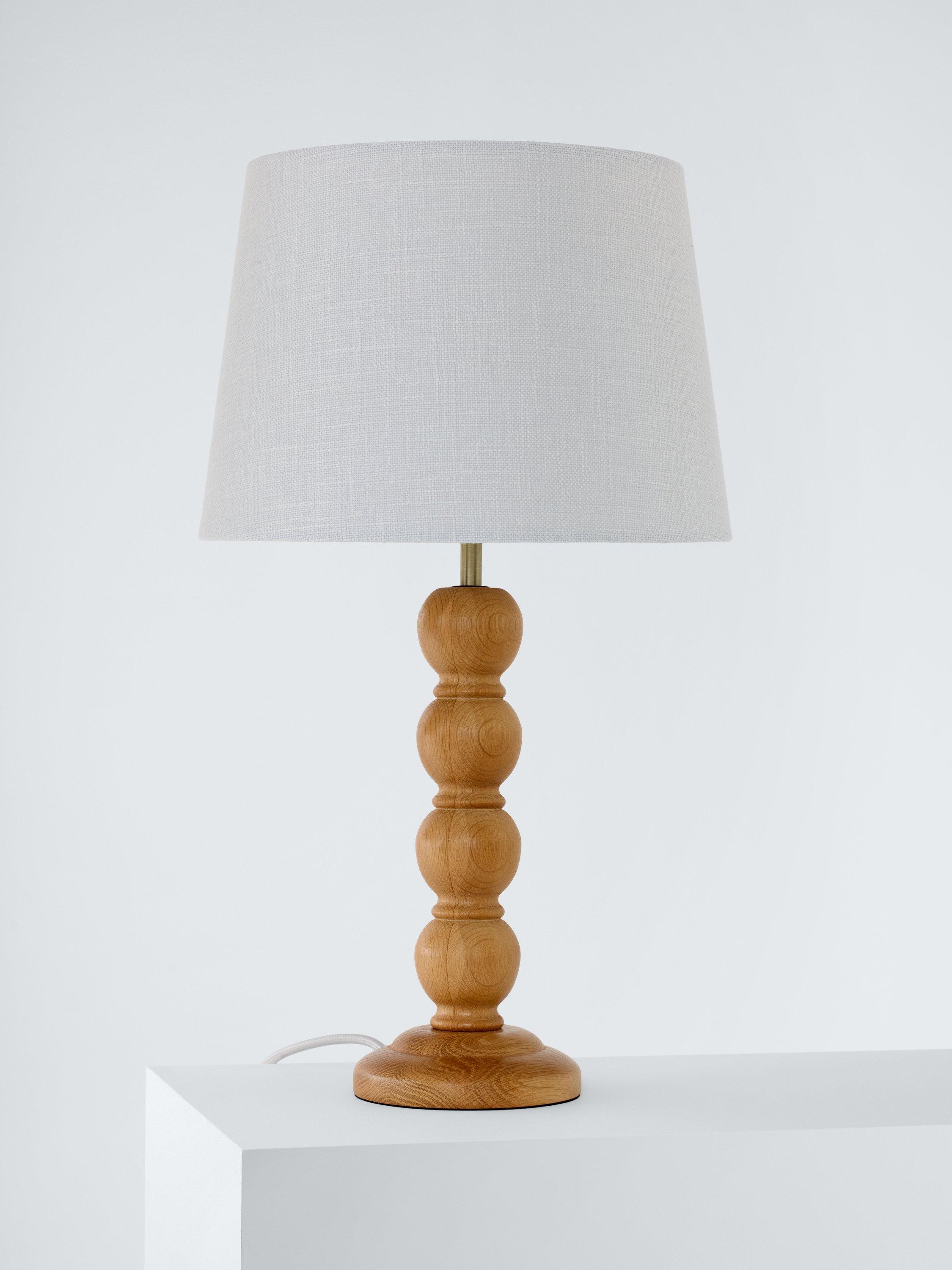 Laura Ashley Maria wooden table lamp natural oak, imported from the UK