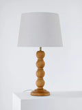 Laura Ashley Maria wooden table lamp natural oak, imported from the UK