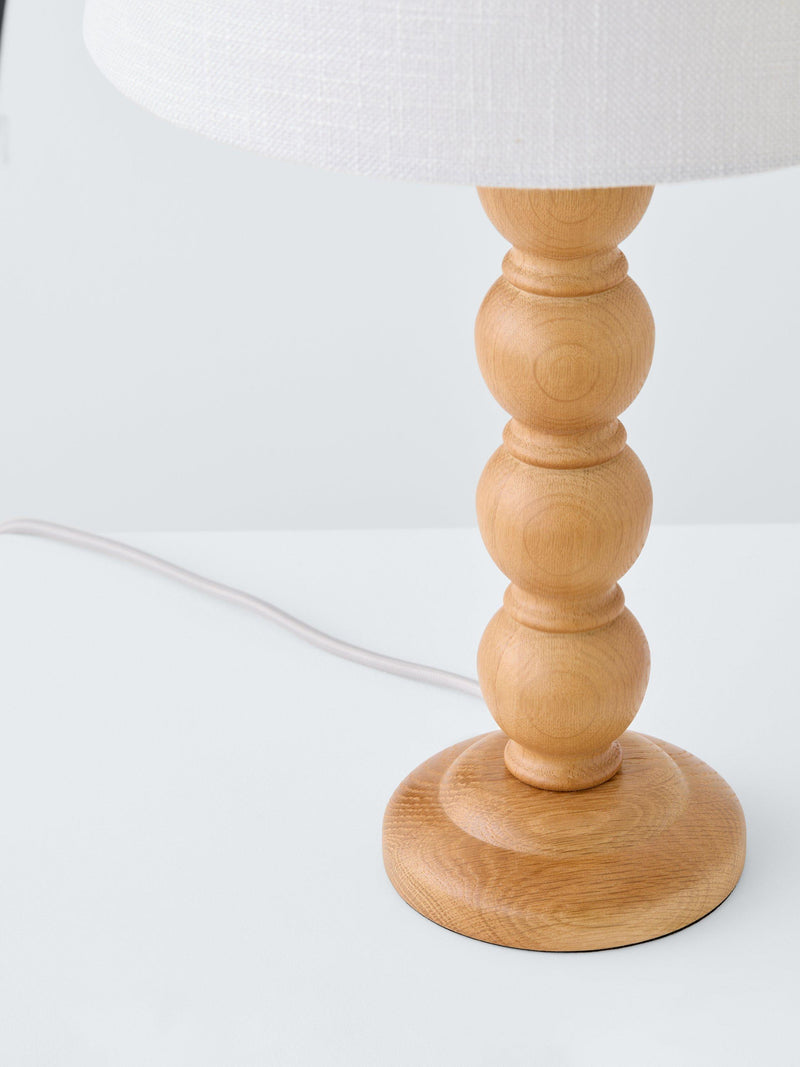 Laura Ashley Maria wooden table lamp natural oak, imported from the UK