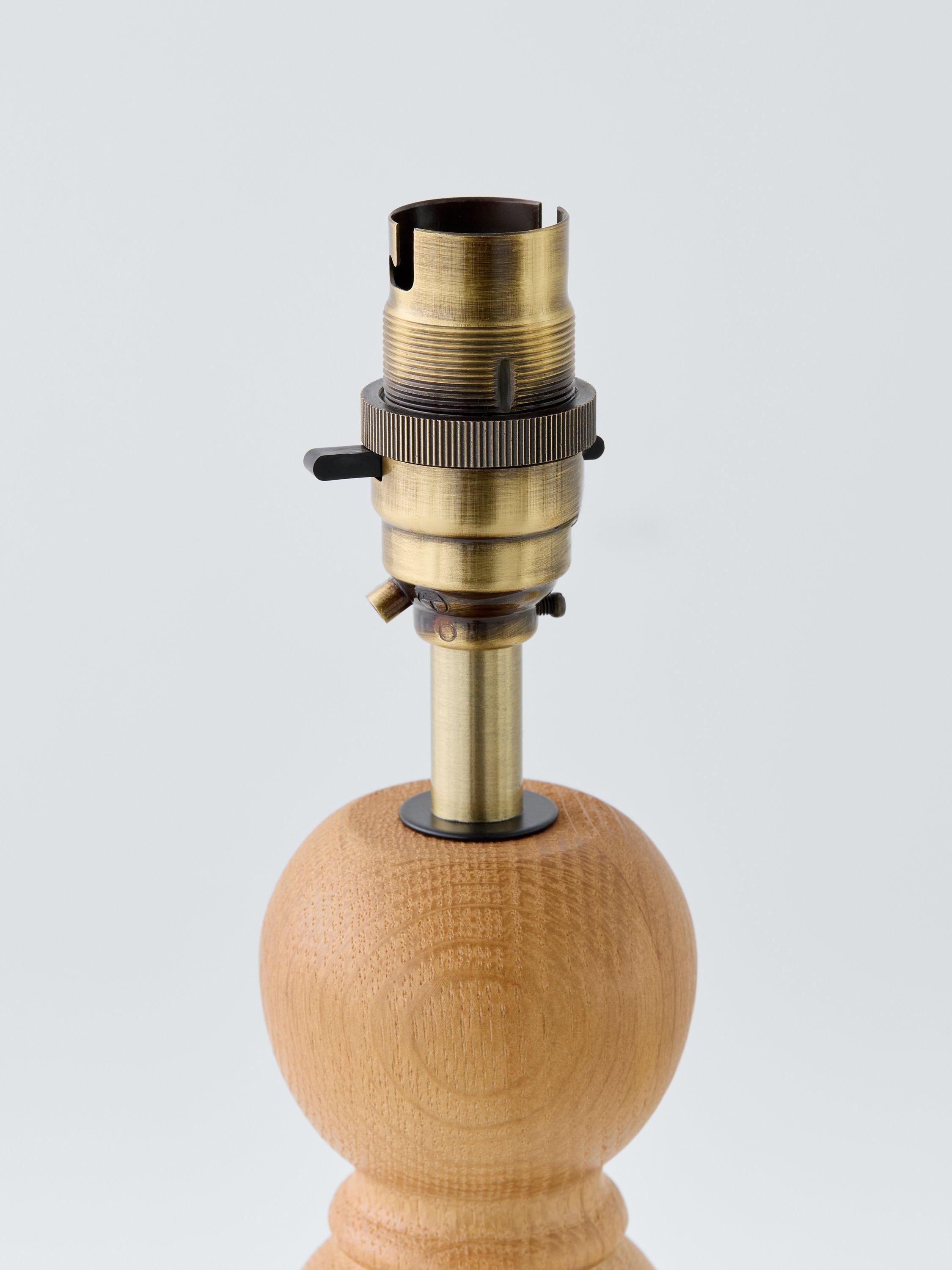 Laura Ashley Maria wooden table lamp natural oak, imported from the UK
