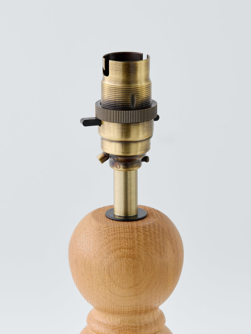 Laura Ashley Maria wooden table lamp natural oak, imported from the UK