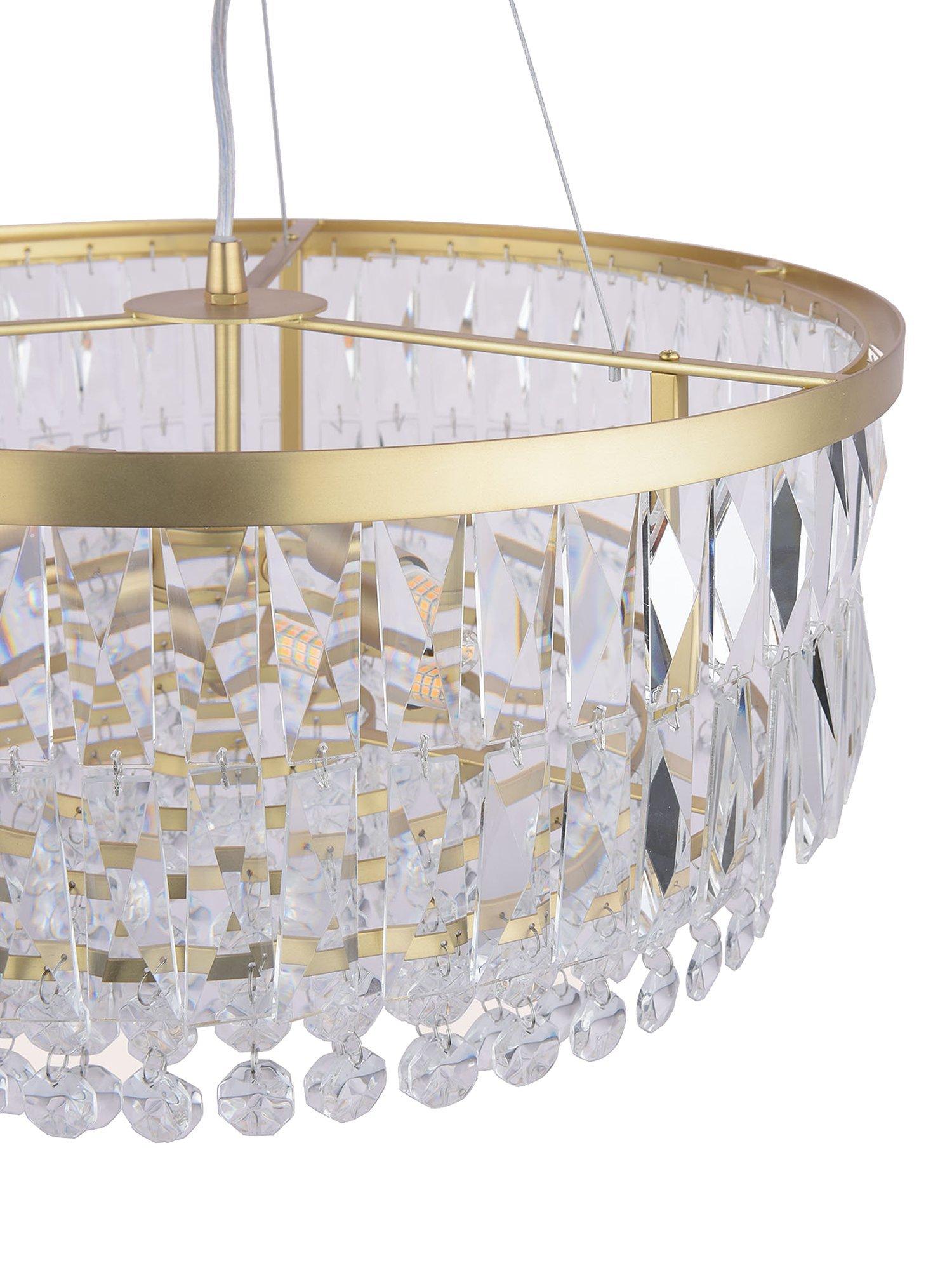 Laura Ashley Rhosill Grand ceiling light in antique brass - British product