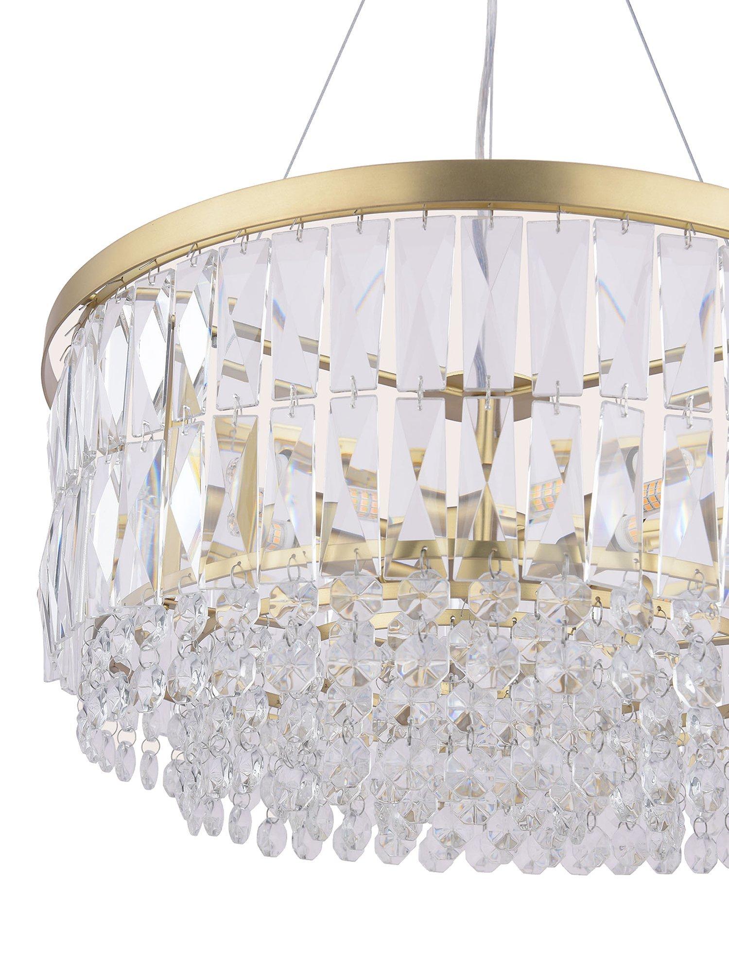 Laura Ashley Rhosill Grand ceiling light in antique brass - British product