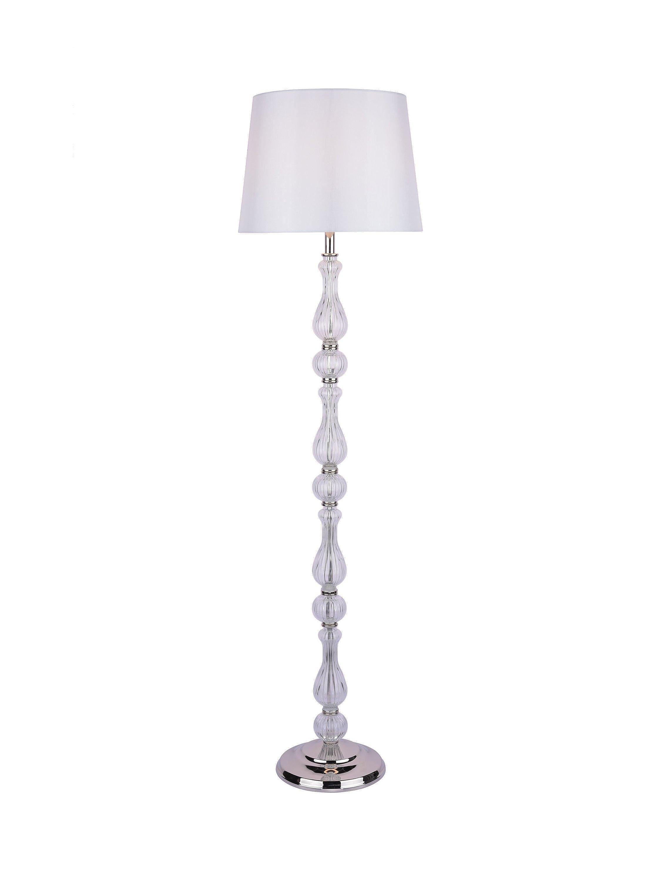 Laura Ashley floor lamp polished nickel silk shade, imported from the UK