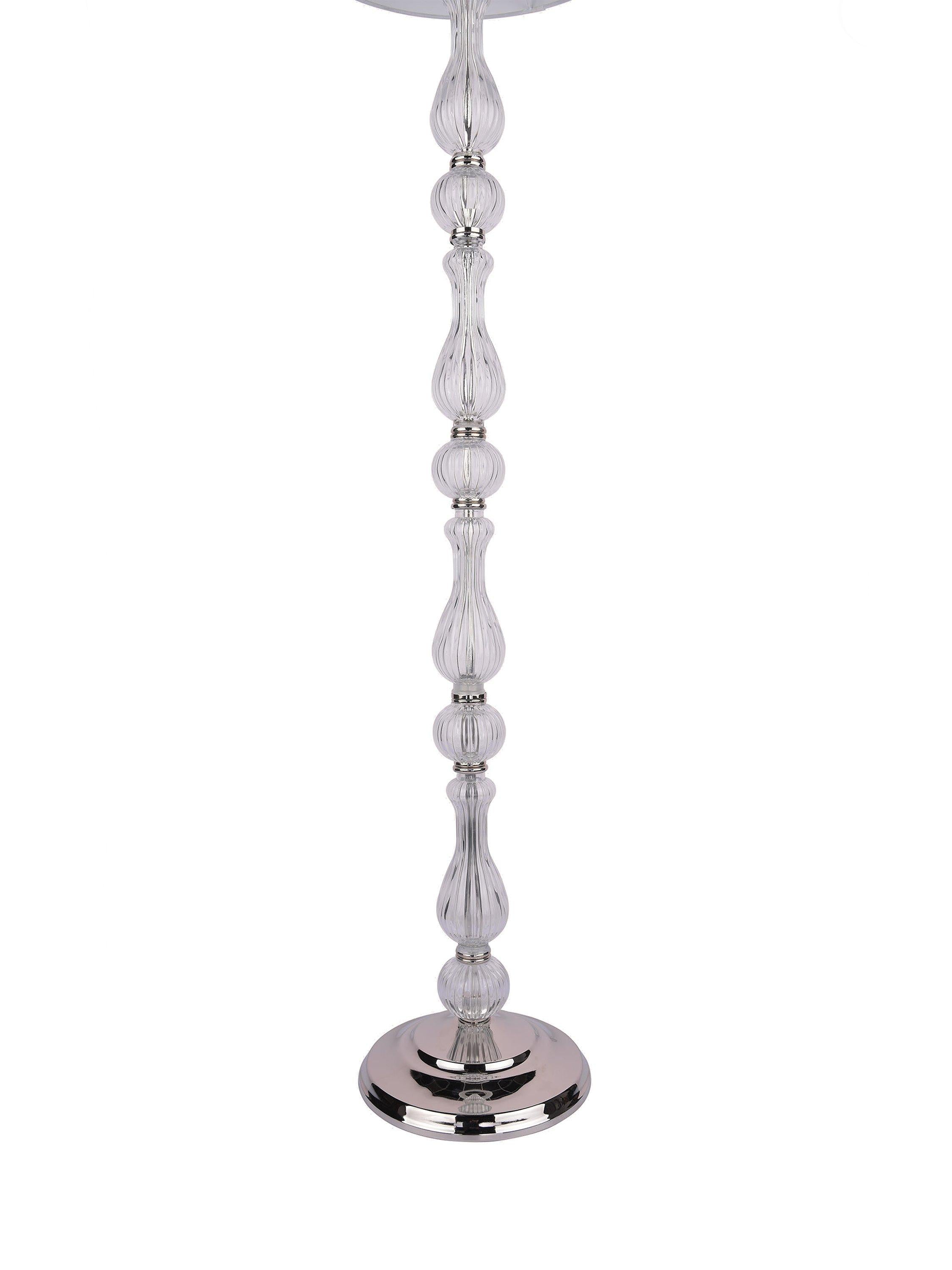 Laura Ashley floor lamp polished nickel silk shade, imported from the UK