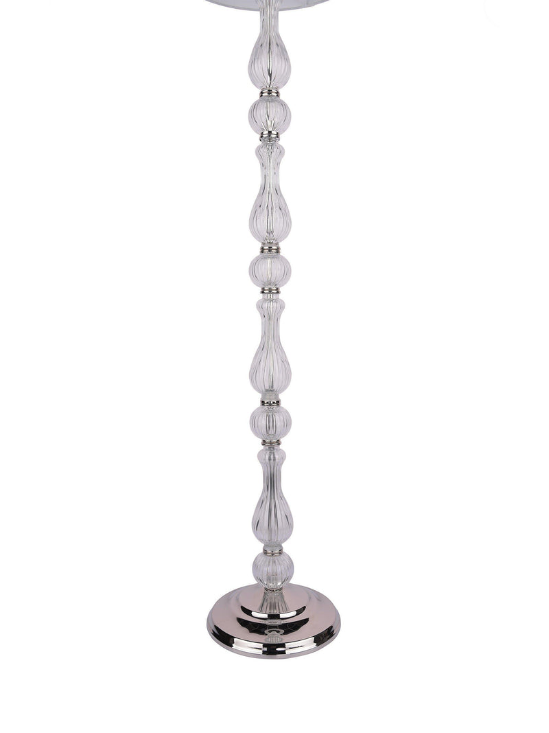 Laura Ashley floor lamp polished nickel silk shade, imported from the UK